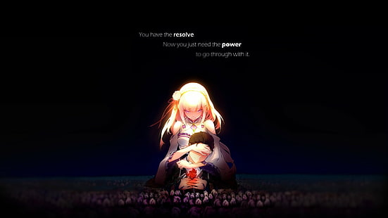 Аниме, Re: ZERO - Начиная жизнь в другом мире, - Эмилия (Re: ZERO), Субару Нацуки, HD обои HD wallpaper