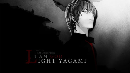 Tapeta cyfrowa Light Yagami, anime, Death Note, Yagami Light, wybiórcza kolorystyka, Tapety HD HD wallpaper
