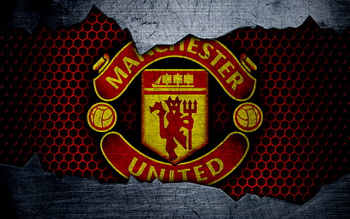 كرة القدم ، مانشستر يونايتد ، الشعار، خلفية HD HD wallpaper
