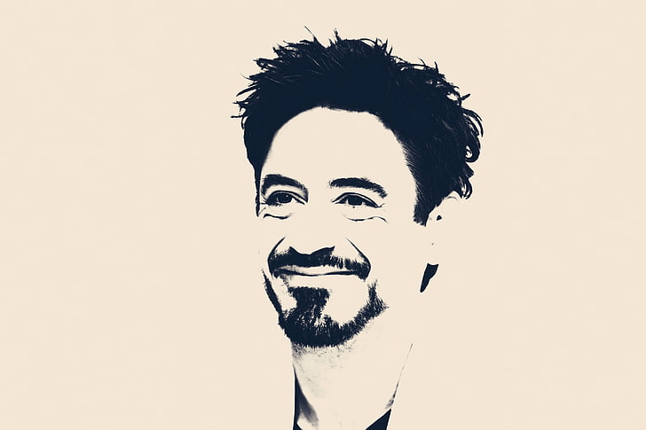 Tony Stark skiss, porträtt, konst, Robert Downey Jr., HD tapet