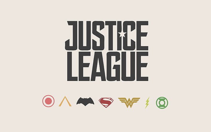 liga da justiça, minimalismo, logotipo, 4k, filmes, mulher maravilha, batman, cyborg, flash, Aquaman, super-homem, artista, arte digital, hd, HD papel de parede