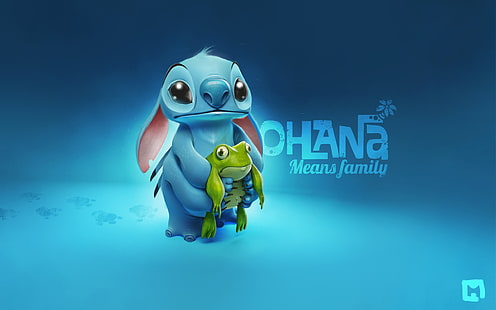 Stitch memegang ilustrasi katak, katak, Stitch, Wallpaper HD HD wallpaper