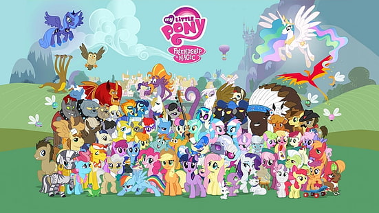 TV-show, My Little Pony: Friendship is Magic, My Little Pony, Poster, Vector, HD tapet HD wallpaper