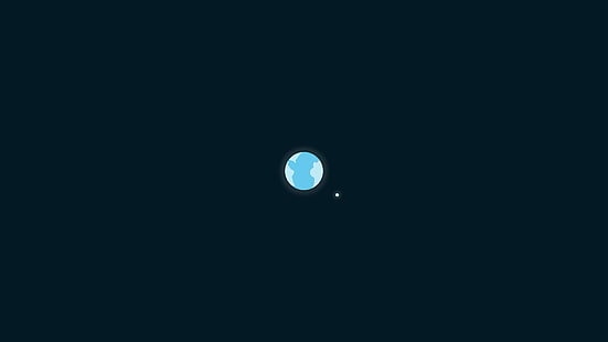 Earth Moon Minimal HD, อวกาศ, โลก, ดวงจันทร์, น้อยที่สุด, วอลล์เปเปอร์ HD HD wallpaper