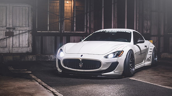 mobil putih, mobil, kendaraan, Maserati Granturismo, desain otomotif, supercar, Maserati, kendaraan mewah, mobil sport, mobil kinerja, coupe, Wallpaper HD HD wallpaper