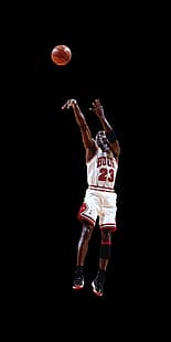 Michael Jordan, Basketball, schwarzer Hintergrund, HD-Hintergrundbild HD wallpaper
