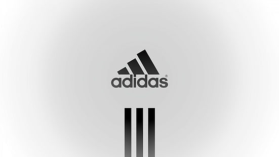 Adidas, กีฬา, โลโก้, แบรนด์, ความเรียบง่าย, พื้นหลังสีขาว, วอลล์เปเปอร์ HD HD wallpaper