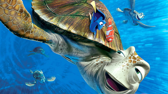 Buscando a Nemo Turtle Tortoise Fish HD, películas, peces, tortugas, tortugas, nemo, buscando, Fondo de pantalla HD HD wallpaper