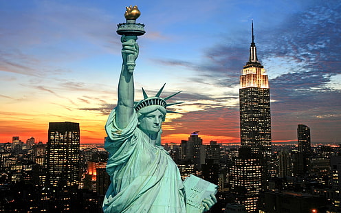 Estatua de la libertad de la ciudad de Nueva York Fotolia 56815, Fondo de pantalla HD HD wallpaper
