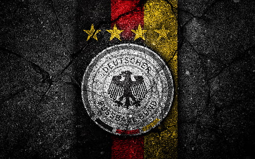 サッカー、ドイツナショナルフットボールチーム、エンブレム、ドイツ、ロゴ、 HDデスクトップの壁紙 HD wallpaper