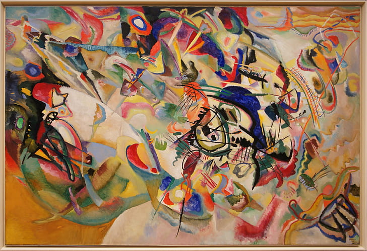 wassily kandinsky, das die klassische bunte Kunstzusammenfassung malt, HD-Hintergrundbild
