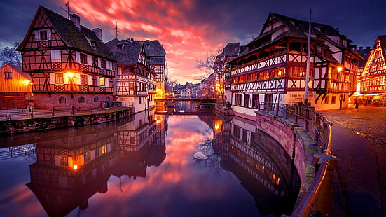 Страсбург, Франция, Елзас, Лотарингия, град, HD тапет HD wallpaper