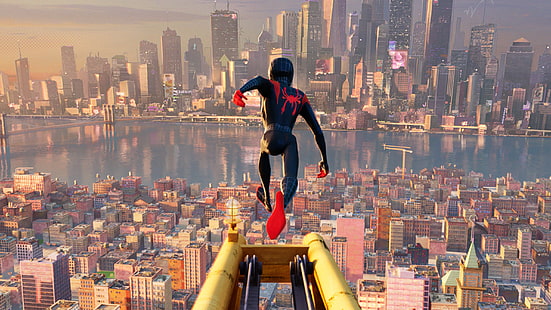 Film, Spider-Man: dans le Spider-Verse, Miles Morales, Spider-Man, Fond d'écran HD HD wallpaper