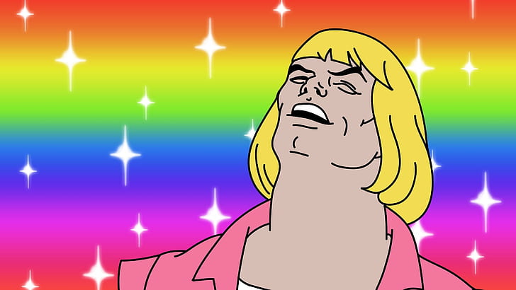 digitale Kunst, He-Man und die Meister des Universums, Regenbogen, blondes Haar, HD-Hintergrundbild