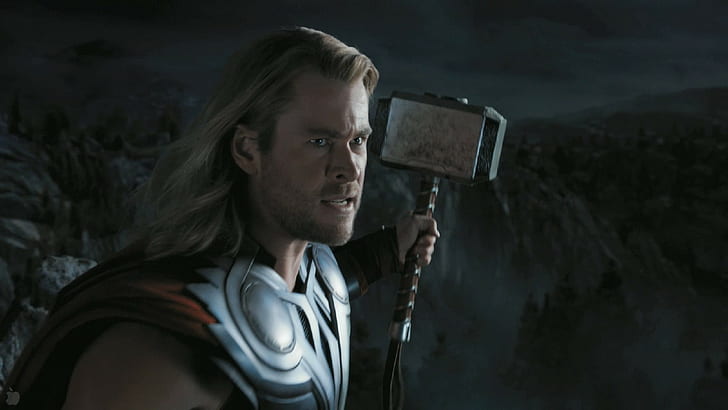 filmy Avengers Thor Chris Hemsworth Mjolnir, Tapety HD