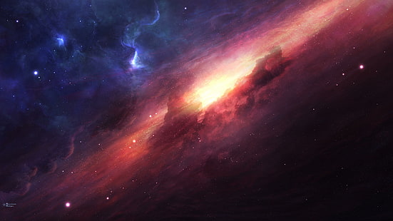 arte espacial, nebulosa, arte digital, galáxia, universo, espaço sideral, objeto astronômico, céu, 8k, fenômeno, 8k uhd, espaço, 8kuhd, astronomia, escuridão, HD papel de parede HD wallpaper
