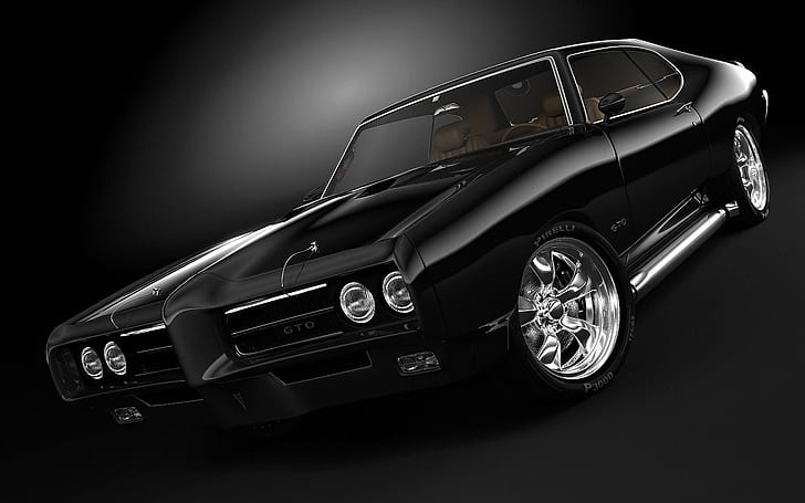 черные автомобили pontiac pontiac gto pirelli 1680x1050 Art Black HD Art, черный, автомобили, HD обои