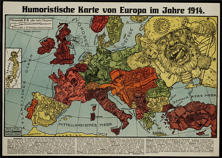 متفرقات ، خريطة ، خريطة أوروبية قديمة، خلفية HD