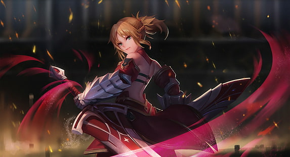 Fate Series, Fate / Apocrypha, Mordred (Fate / Apocrypha), Sabre of Red (Fate / Apocrypha), HD тапет HD wallpaper