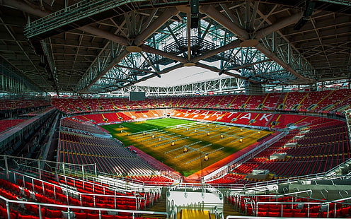 FC Spartak Stadium, football, lawn, FC, Spartak, Stadium, Football, Lawn, HD wallpaper HD wallpaper