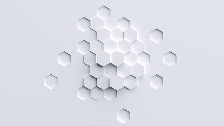 abstract, hexagon, simple, minimalism, HD wallpaper