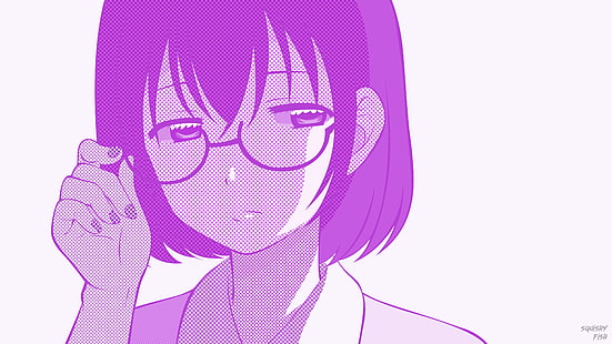 Anime, Asobi Asobase, Gözlük, Kasumi Nomura, HD masaüstü duvar kağıdı HD wallpaper