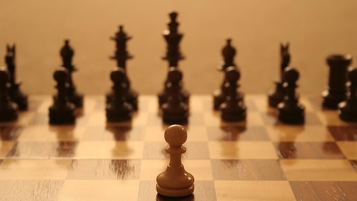 chess, depth of field, board games, HD wallpaper