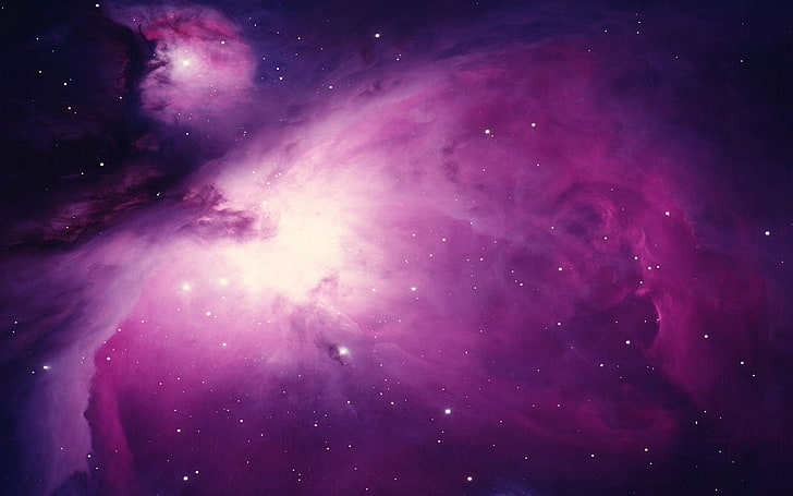 papel de parede galáxia roxa, Orion, espaço, nebulosa, arte espacial, arte digital, HD papel de parede