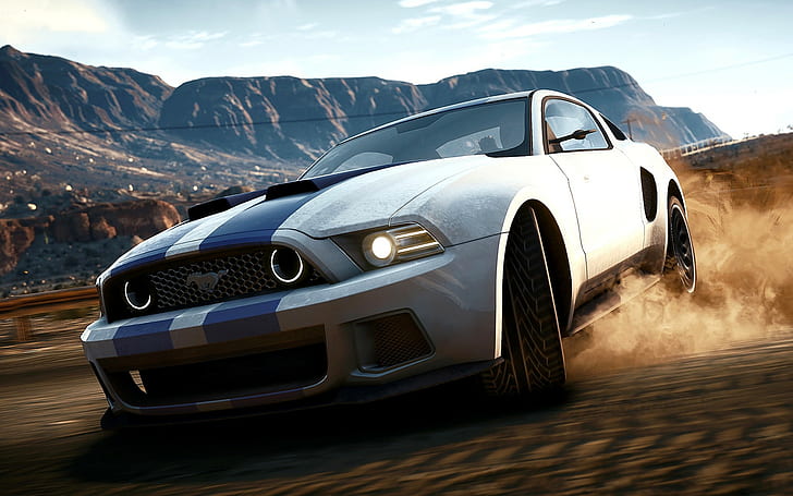 Game Need For Speed Rivals, game, NFS, Need for Speed, Rivals, Ford, Mustang, Shelby, speed, Shift, Drift, dust, car, HD, Best s, HD wallpaper