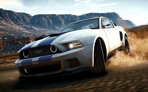 Game Need For Speed Rivals, game, NFS, Need for Speed, Rivals, Ford, Mustang, Shelby, speed, Shift, Drift, dust, car, HD, Best s, HD wallpaper HD wallpaper