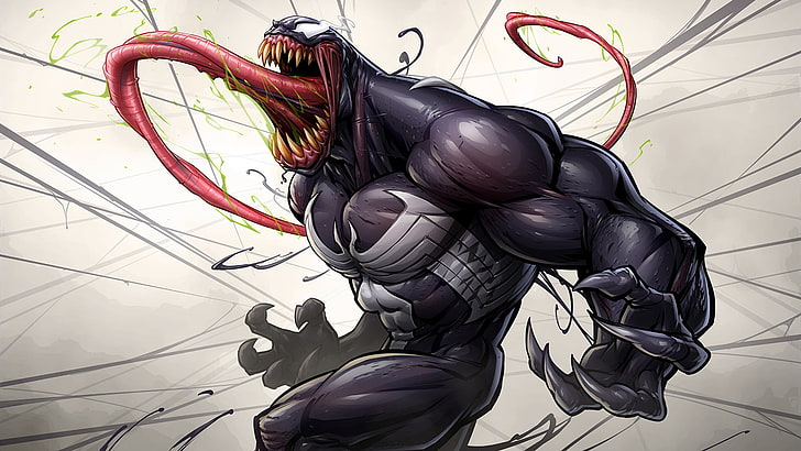 Marvel Comics, ilustraciones, Venom, Fondo de pantalla HD