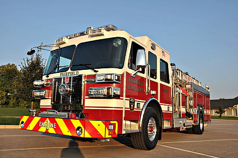 طوارئ ، محرك ، فيويروير ، حريق ، شاحنة إطفاء ، نصف ، شاحنة ، مركبة، خلفية HD HD wallpaper