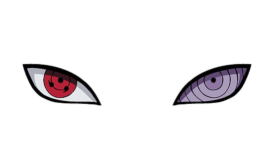 Naruto sharingan eye illustration, Sharingan, Rinnegan, Naruto Shippuuden, olhos, fundo preto, HD papel de parede HD wallpaper