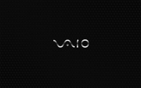 Logo Sony Vaio, maille, noir, logo, cellule, vaio, Fond d'écran HD HD wallpaper