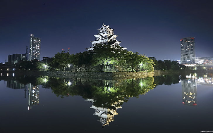 Хирошима Сити-Windows Тема тапет, фотография на градска сграда, HD тапет