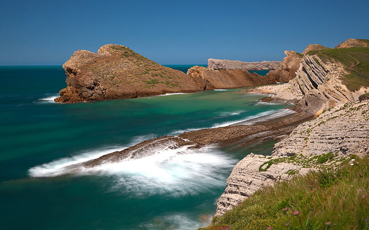 Ocean Coast Rock Stone HD, природа, океан, скала, камък, крайбрежие, HD тапет