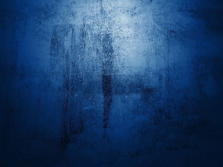 latar belakang biru, seni digital, biru, Wallpaper HD