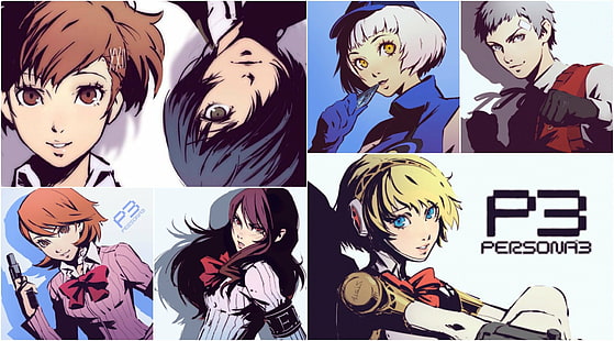 Persona, Persona 3, Aigis (Persona), Akihiko Sanada, Elizabeth (Persona), Kotone Shiomi, Makoto Yuki, Minato Arisato, Mitsuru Kirijo, Yukari Takeba, HD tapet HD wallpaper