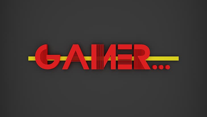 logotipo do jogo, Gamer, texto, poster do jogo, citação, gráficos 3D, 3D Abstract, 2K, HD papel de parede