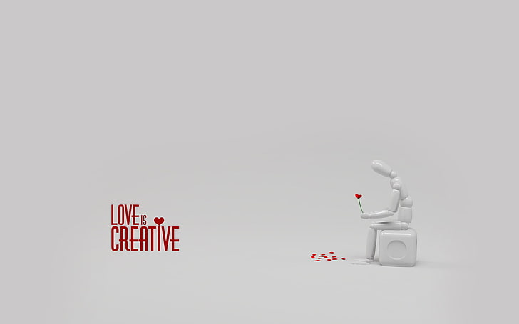 love is creative text, love, loneliness, minimalism, suffering, boredom, HD wallpaper