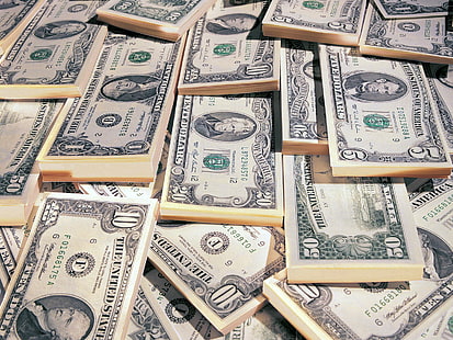 US dollar sedel mycket, pengar, dollar, dollarsedlar, HD tapet HD wallpaper