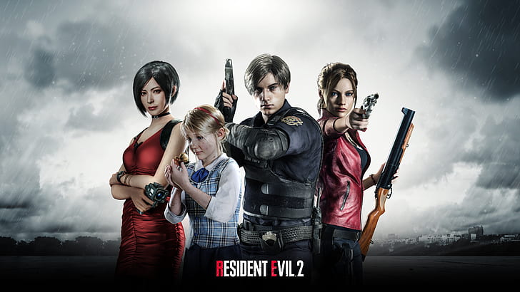 Resident Evil, Resident Evil 2 (2019), Claire Redfield, Leon S. Kennedy, Ada Wong, HD-Hintergrundbild