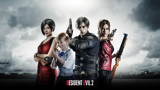 Resident Evil, Resident Evil 2 (2019), Ada Wong, Claire Redfield, Leon S. Kennedy, HD tapet HD wallpaper