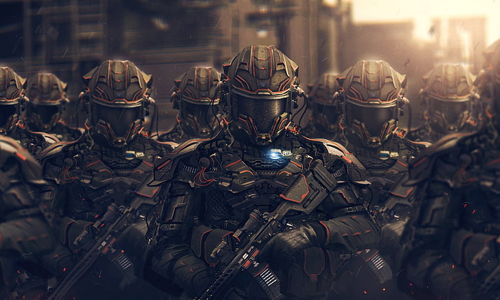Military, Soldier, Futuristic, Sci Fi, HD wallpaper