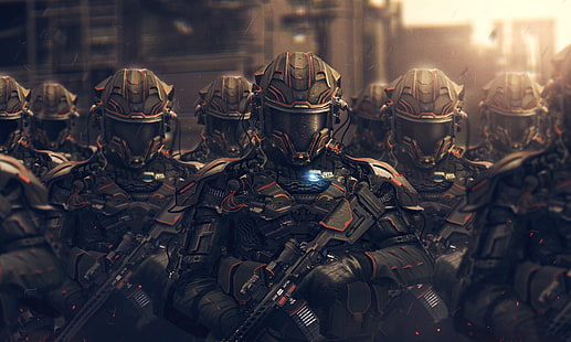 Militar, Soldado, Futurista, Ciencia ficción, Fondo de pantalla HD HD wallpaper