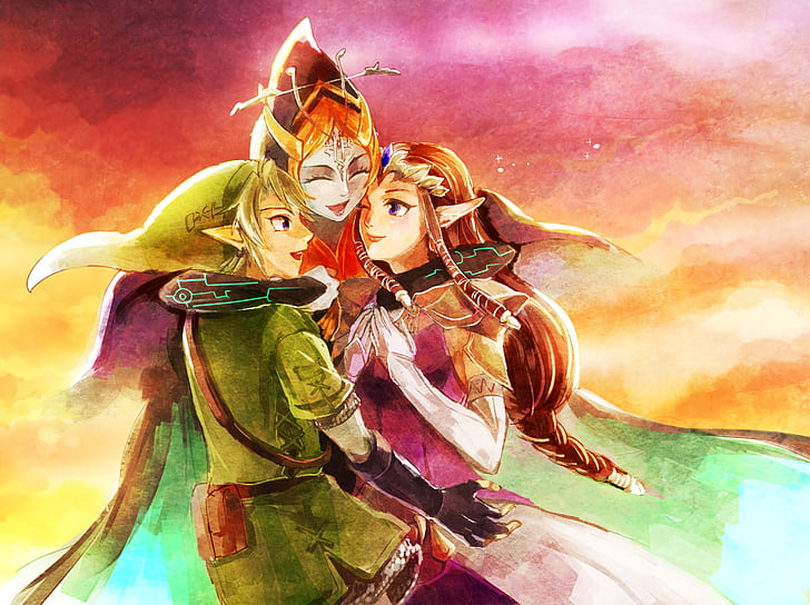 Zelda, The Legend Of Zelda: Twilight Princess, Hug, Link, Midna (The Legend of Zelda), Tapety HD