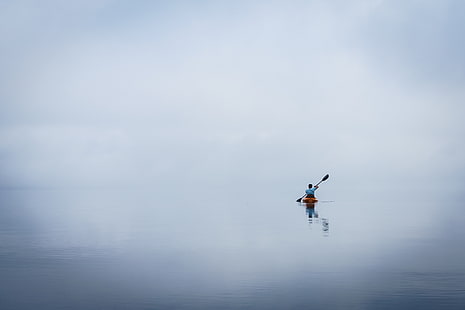 water, canoes, canoeist, HD wallpaper HD wallpaper