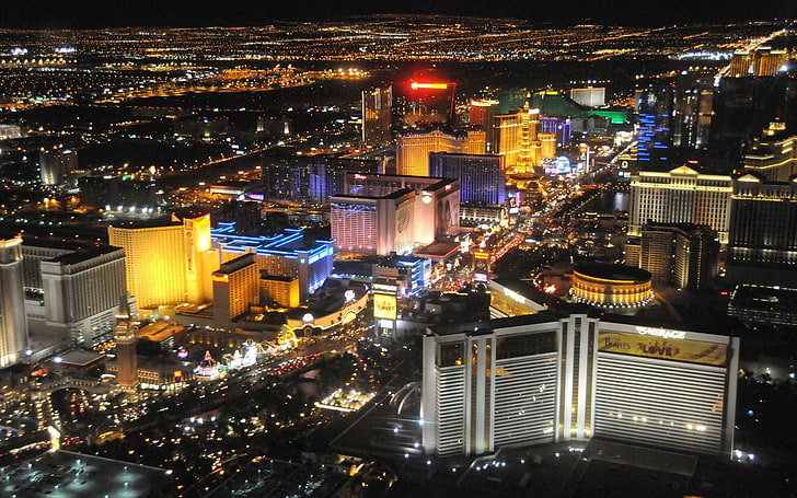 Las Vegas Nevada, paisaje, noche, ciudad, las vegas, metrópoli, Fondo de pantalla HD