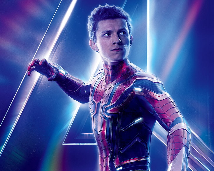 Tom Holland jako Iron Spider tapeta, film, Avengers: Infinity War, Spider-Man, Tom Holland, Tapety HD