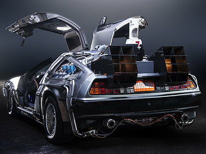 1985 ، back-to-the-Future ، concept ، custom ، delorean ، dmc-12 ، مستقبلية ، خيال علمي ، سيارة خارقة، خلفية HD HD wallpaper